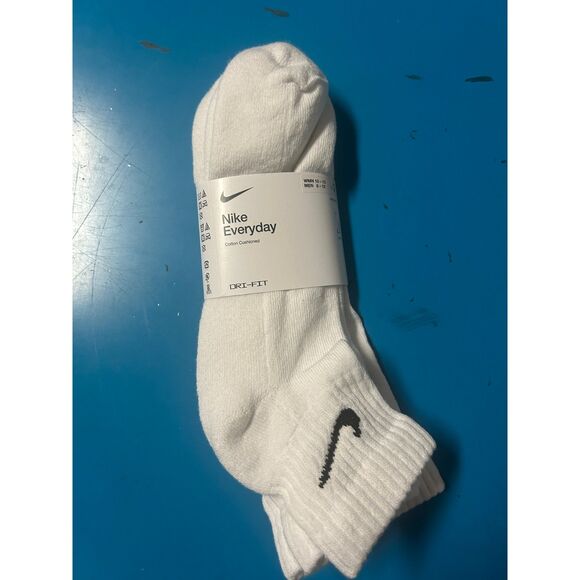Nike 3-Pack Lightweight Low Cut Quarter Training Socks White Large - Picture 2 of 2